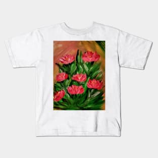 A bunch of wildflowers in pink . Kids T-Shirt